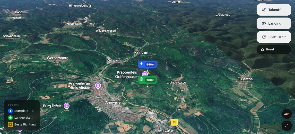 3D terrain map preview