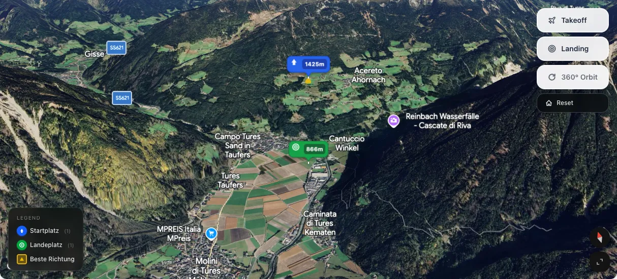 3D terrain map preview