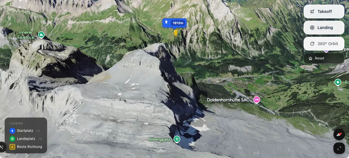 3D terrain map preview