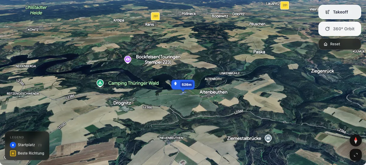 3D terrain map preview