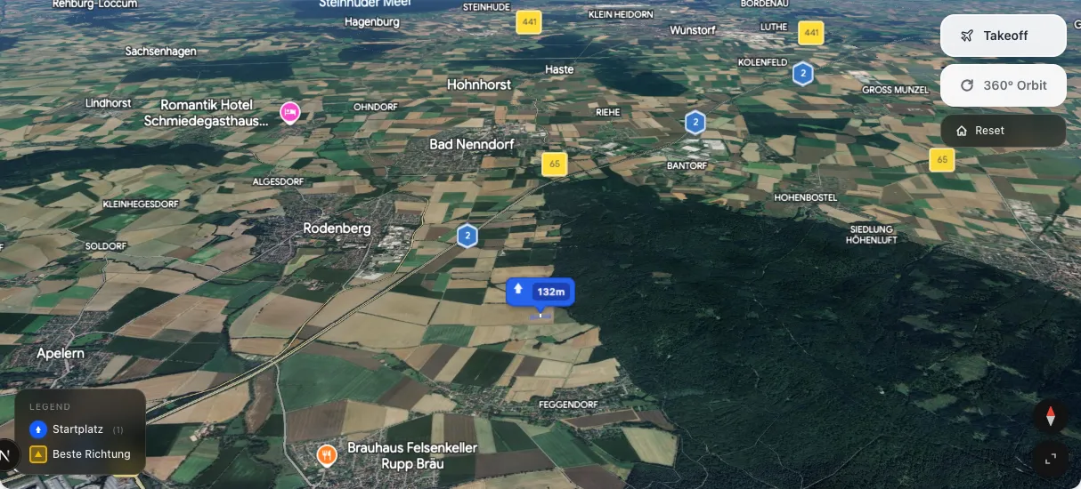 3D terrain map preview