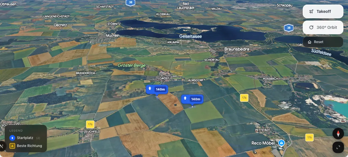 3D terrain map preview