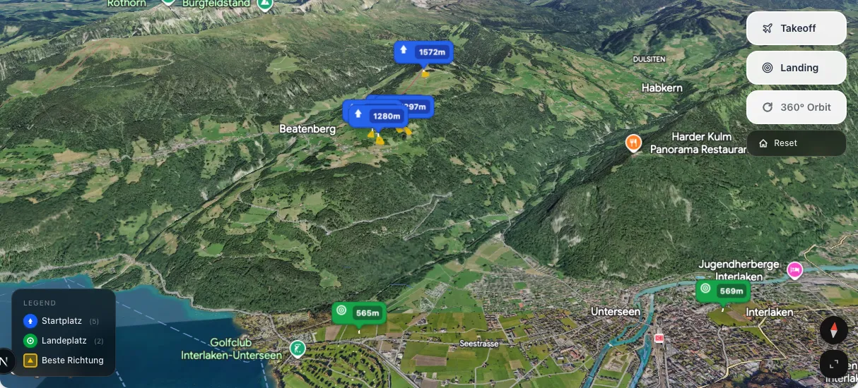 3D terrain map preview
