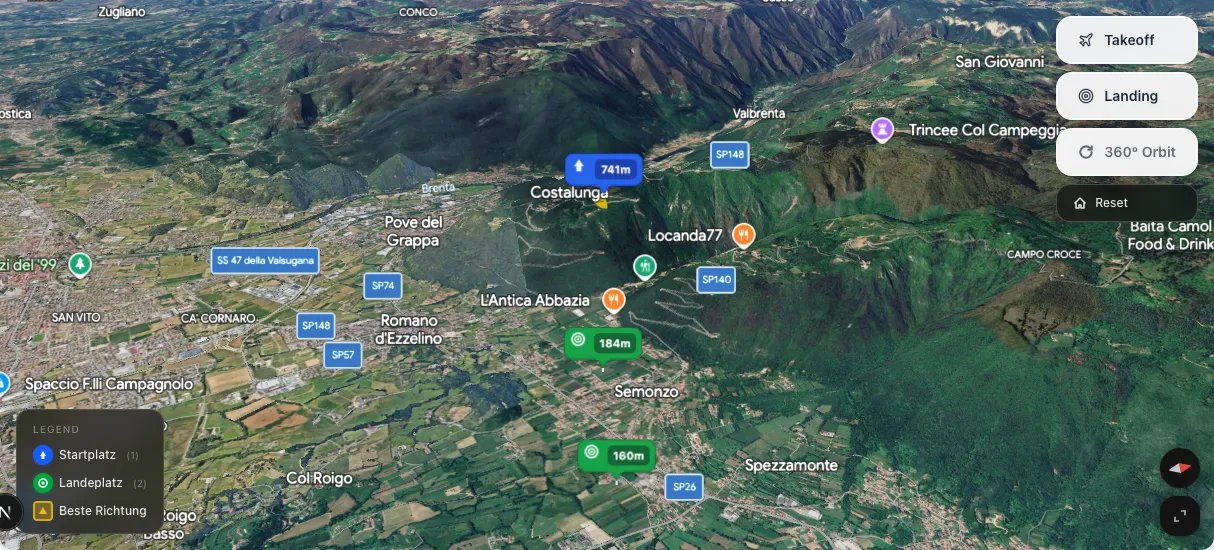 3D terrain map preview