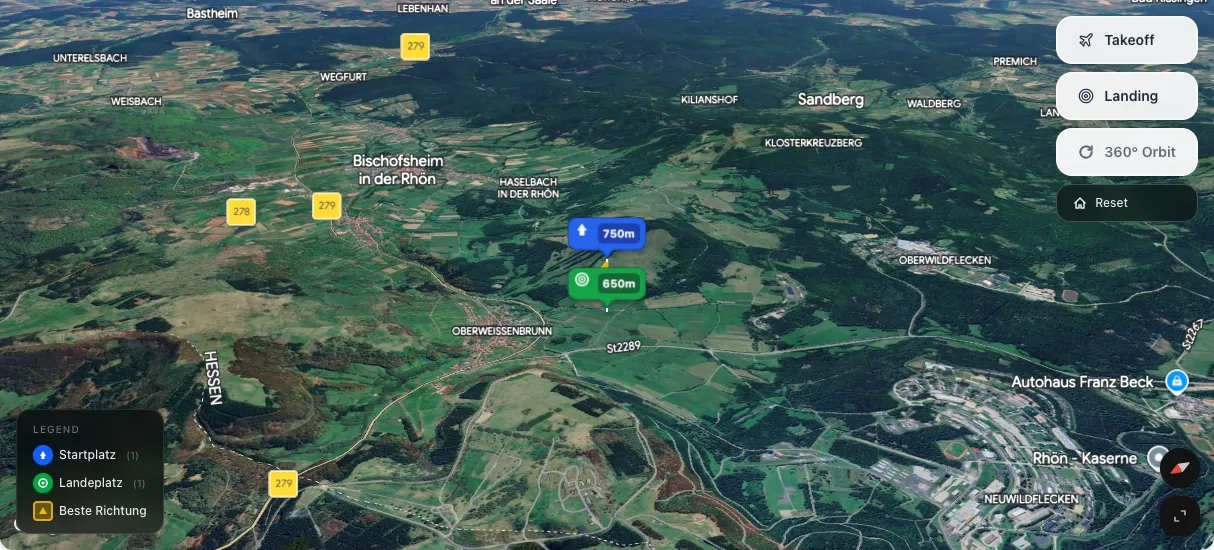 3D terrain map preview