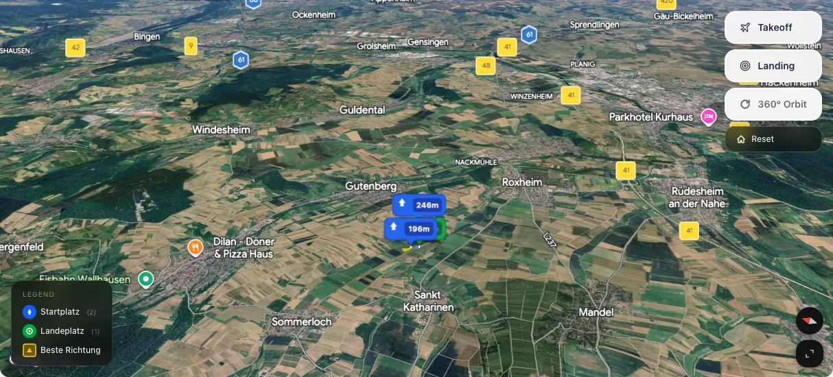 3D terrain map preview