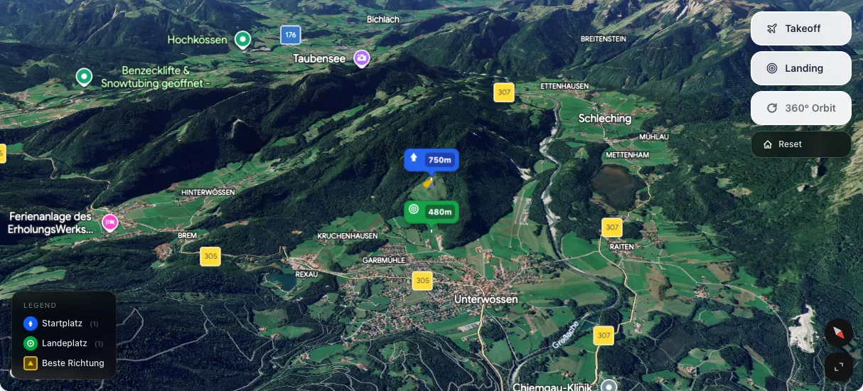 3D terrain map preview