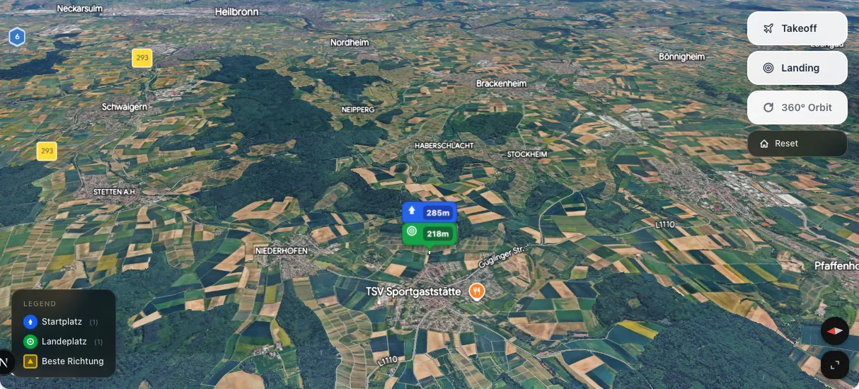 3D terrain map preview