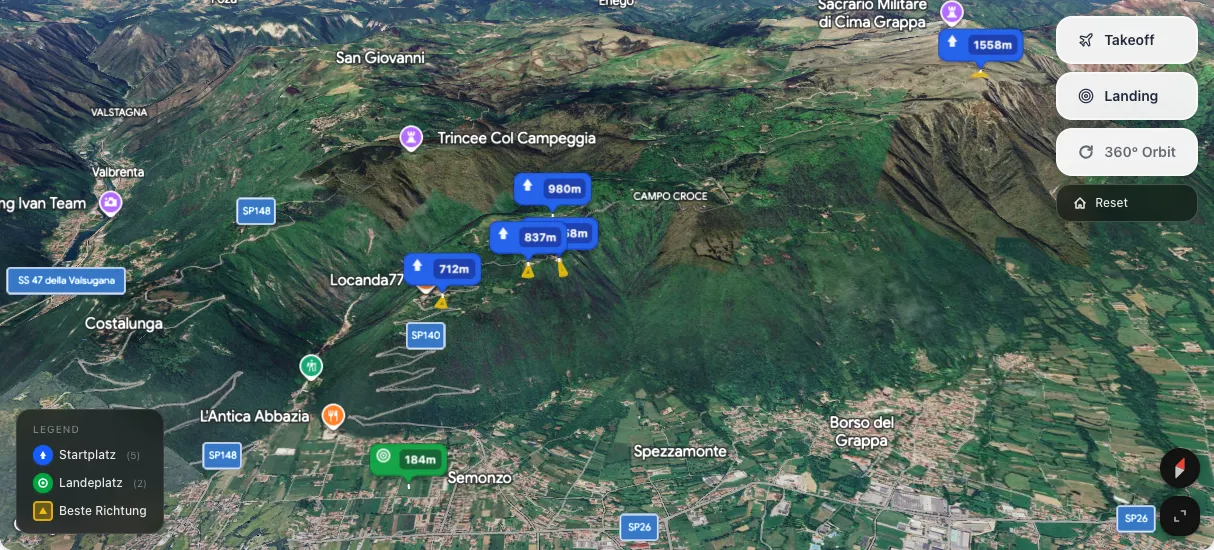 3D terrain map preview