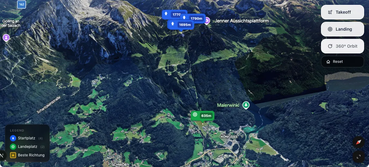 3D terrain map preview