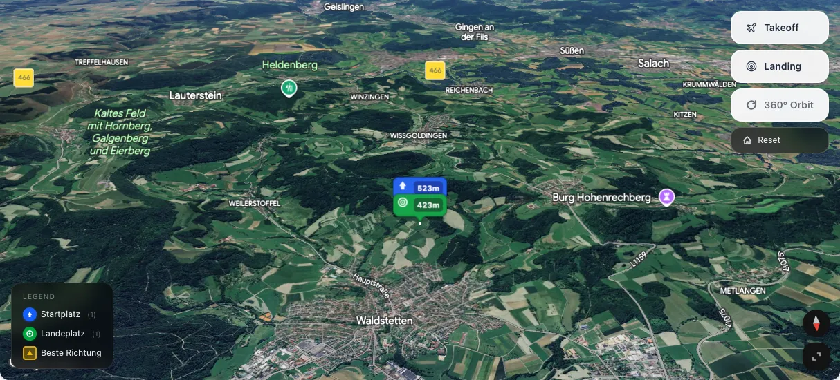 3D terrain map preview