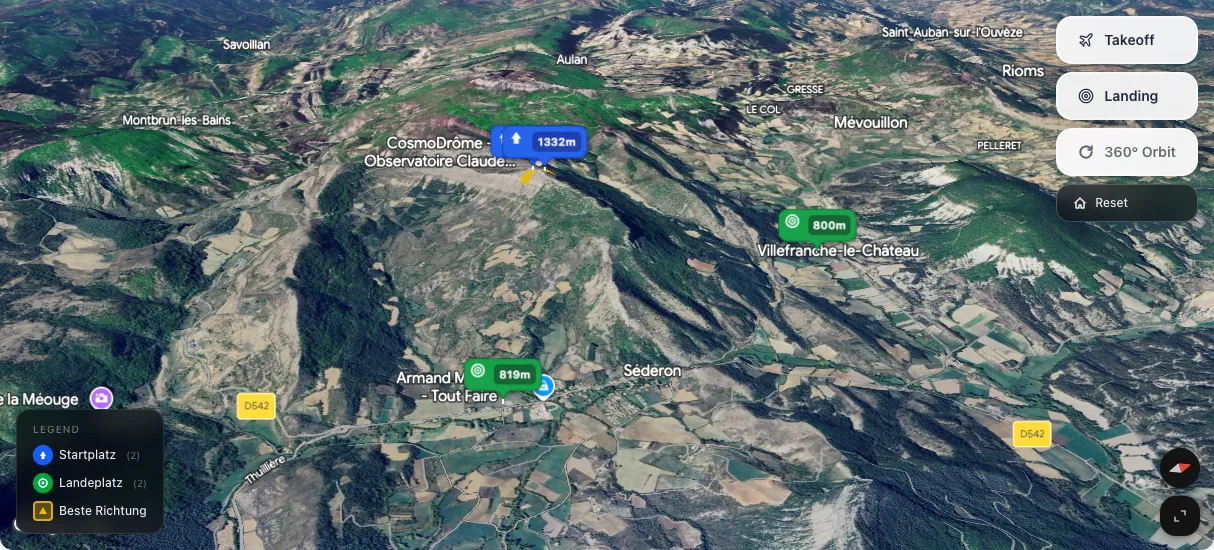 3D terrain map preview