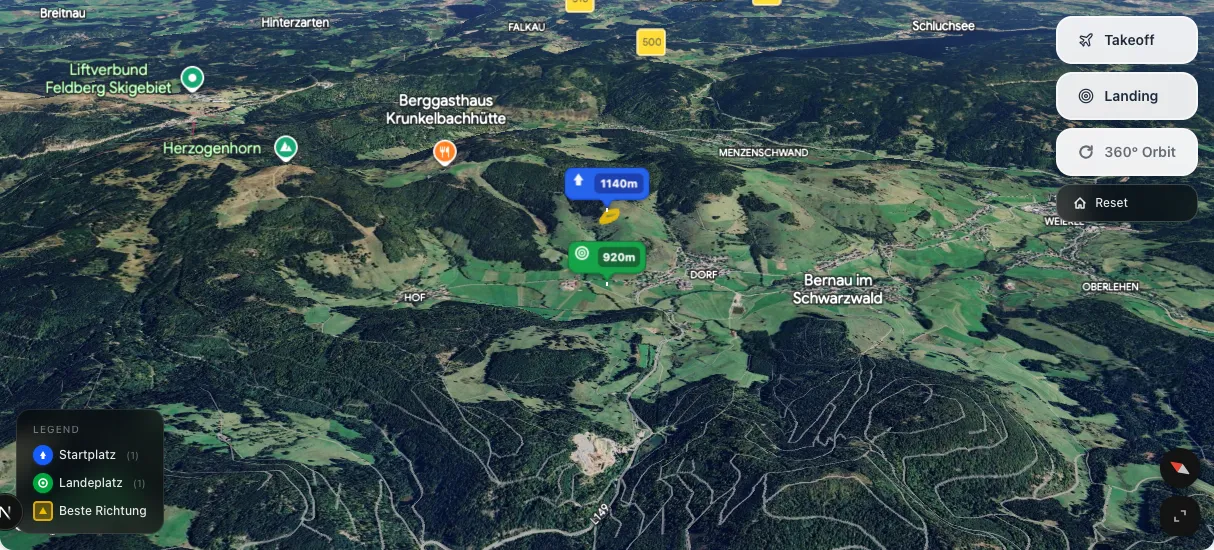 3D terrain map preview