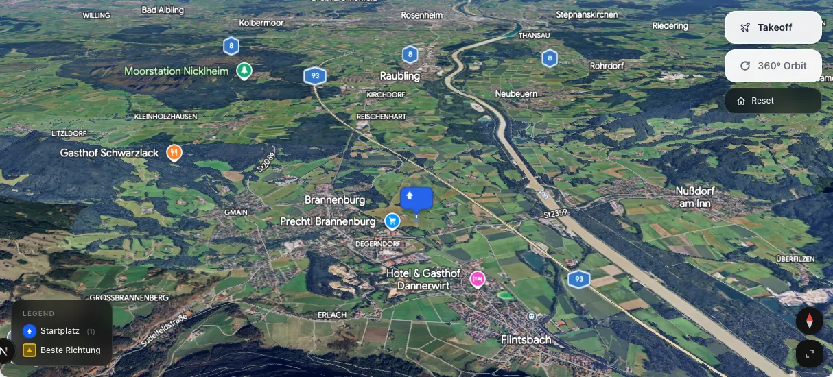 3D terrain map preview