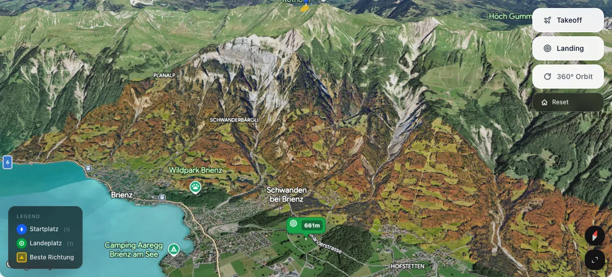 3D terrain map preview