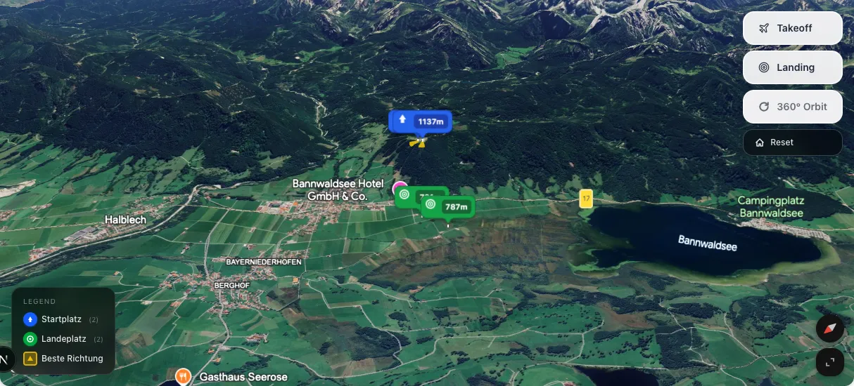 3D terrain map preview