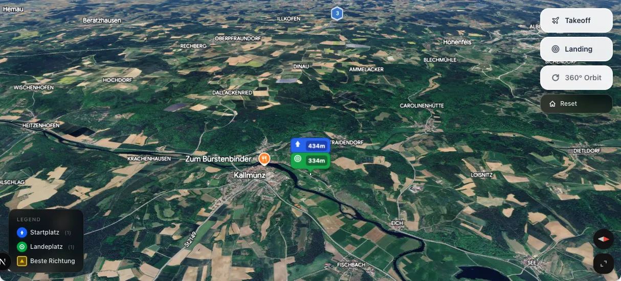 3D terrain map preview