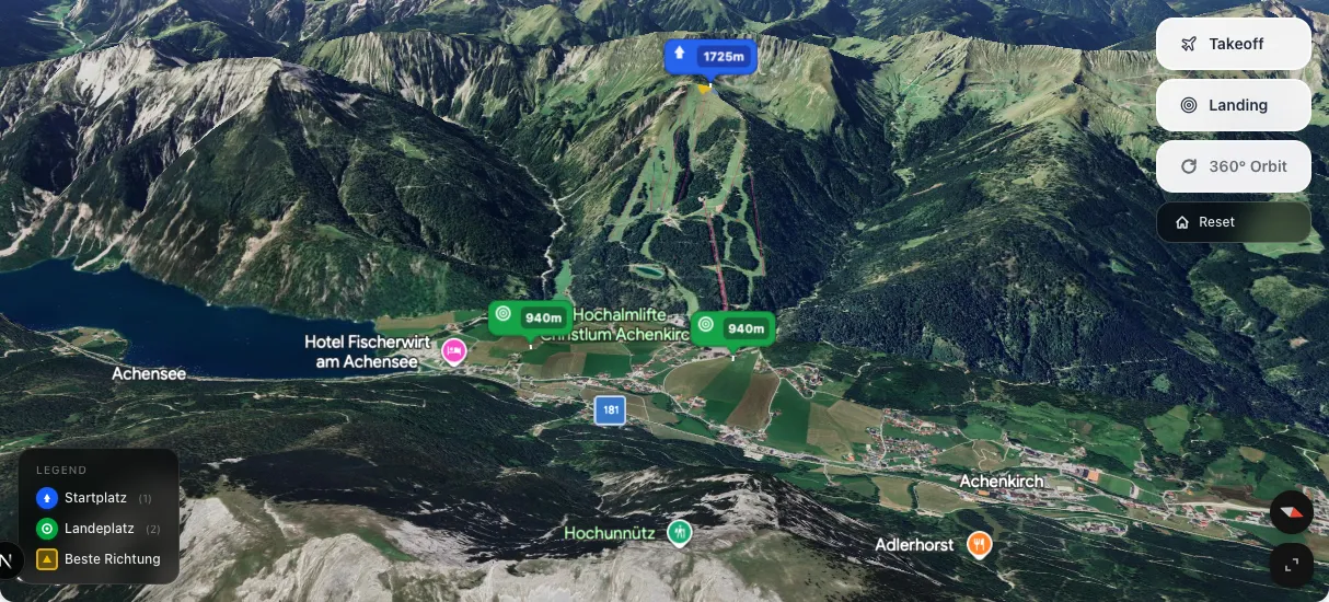 3D terrain map preview