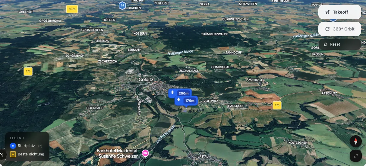 3D terrain map preview