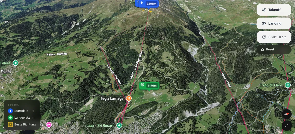 3D terrain map preview