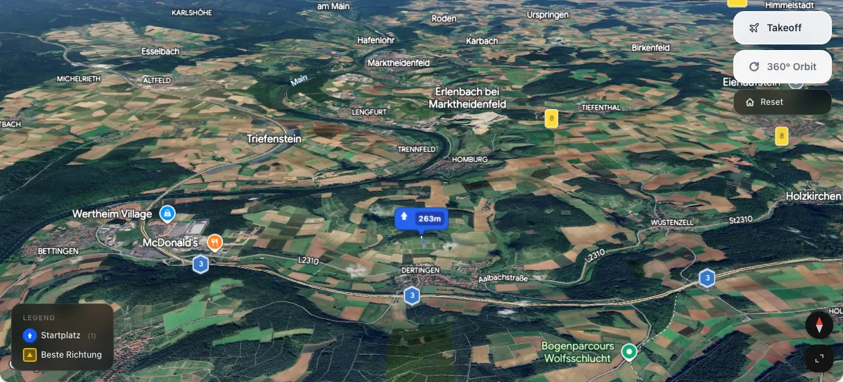 3D terrain map preview