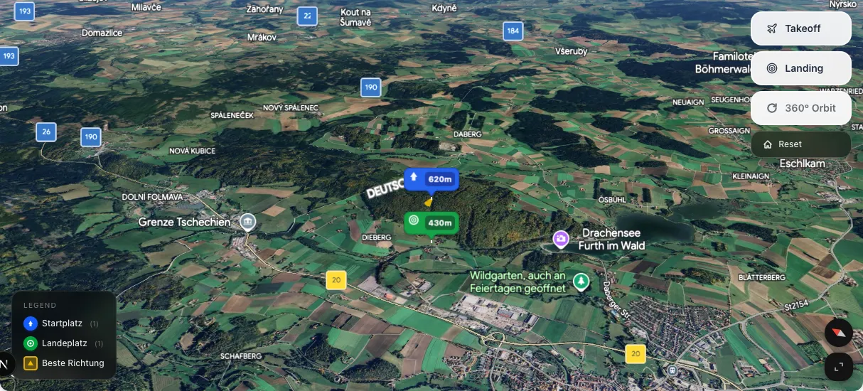 3D terrain map preview