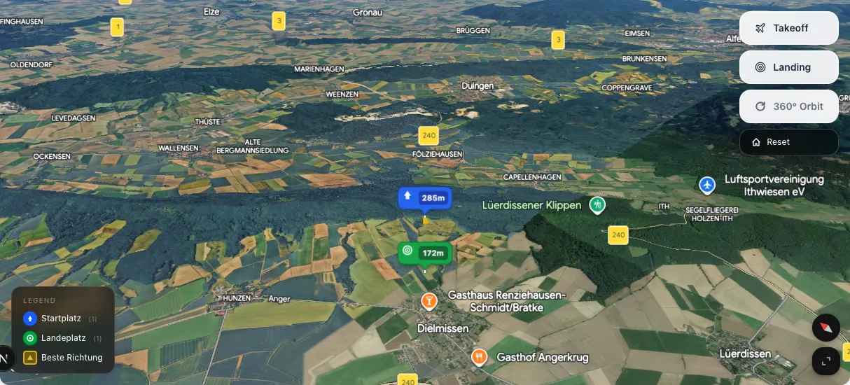 3D terrain map preview