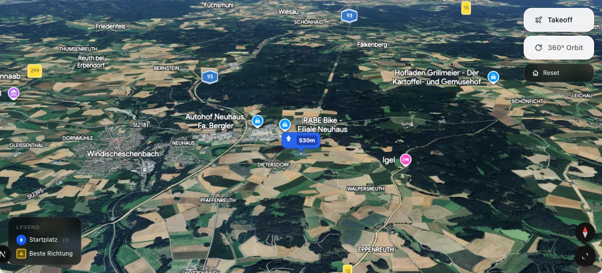 3D terrain map preview