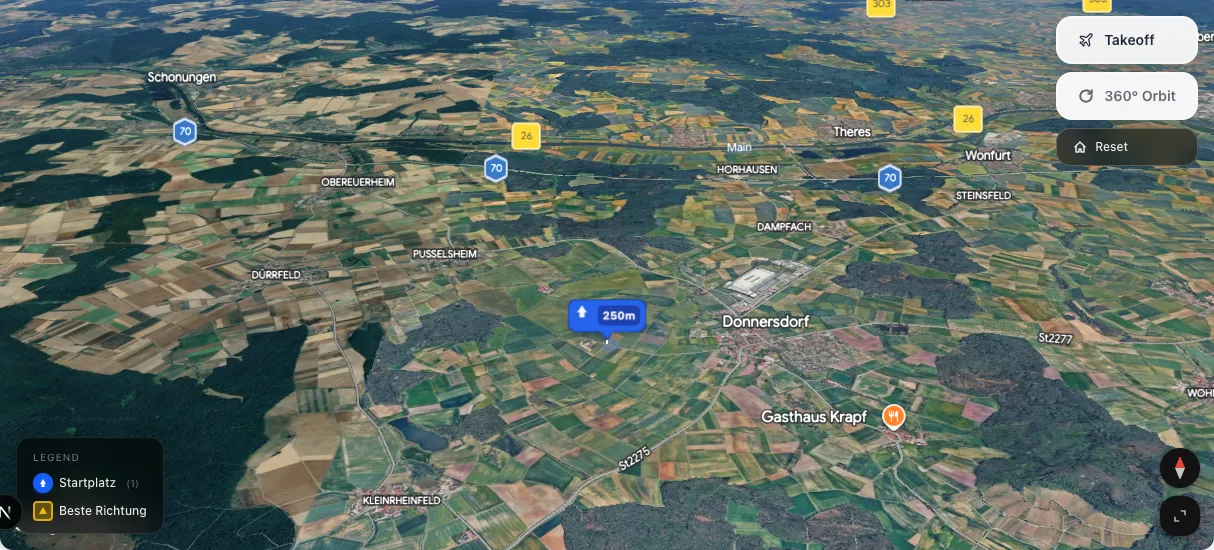 3D terrain map preview