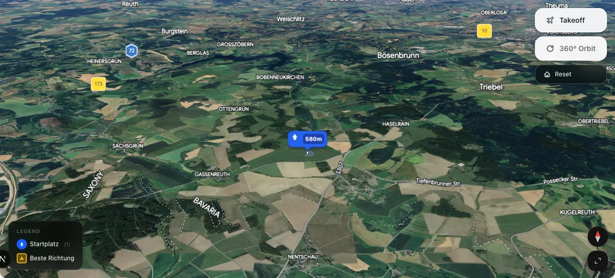 3D terrain map preview