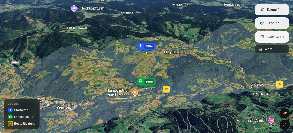 3D terrain map preview