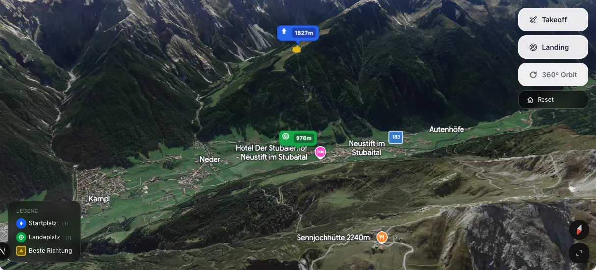 3D terrain map preview