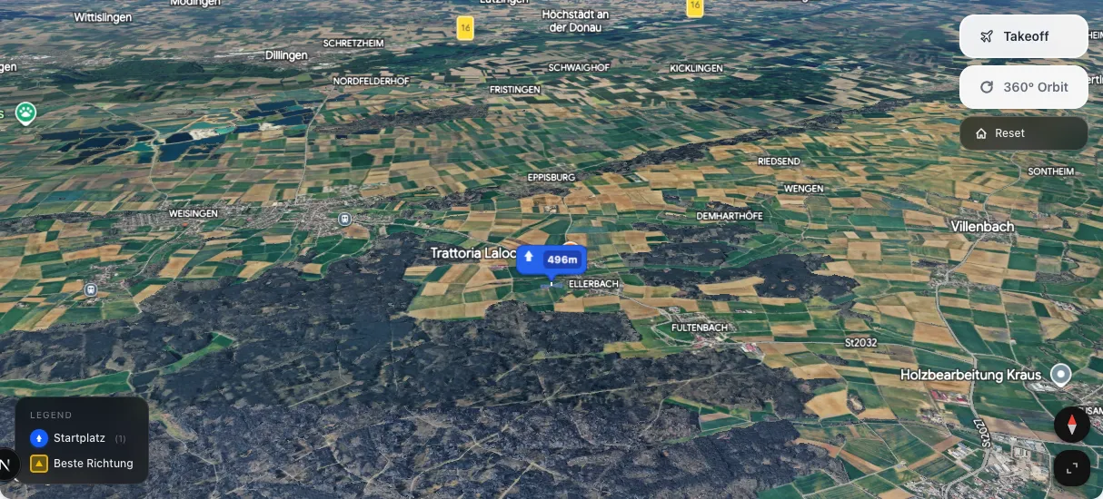 3D terrain map preview