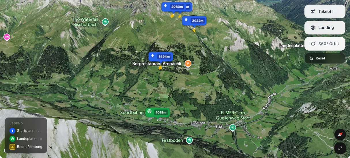 3D terrain map preview