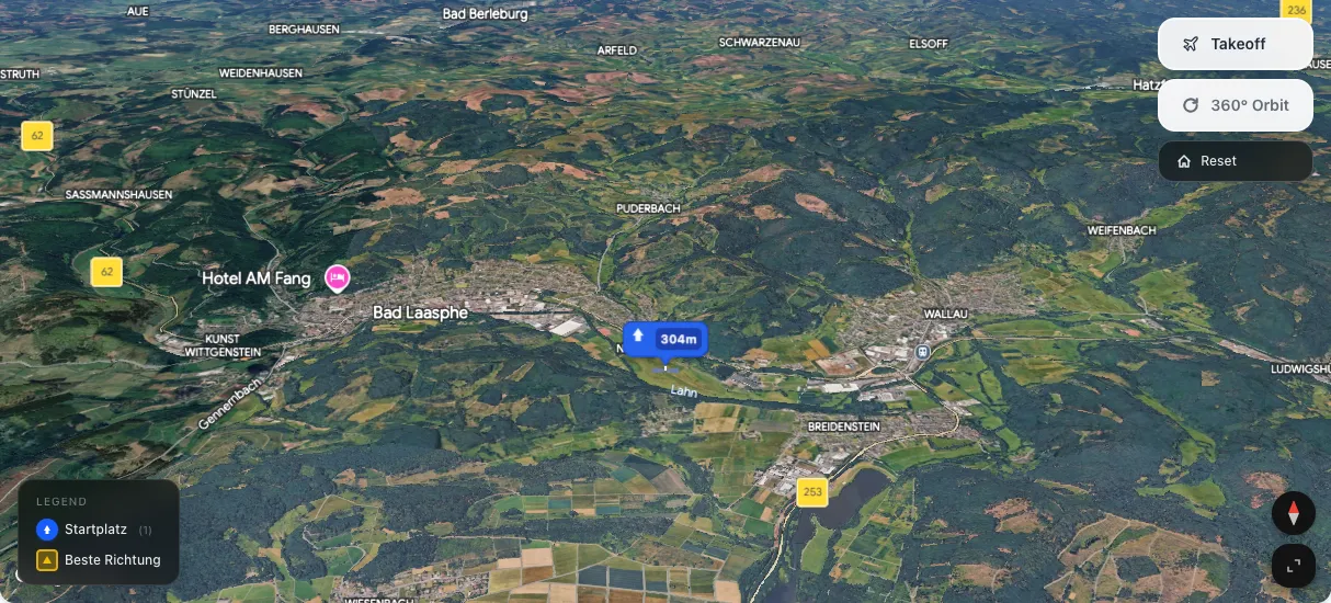 3D terrain map preview