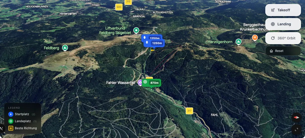 3D terrain map preview