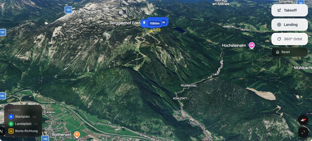 3D terrain map preview