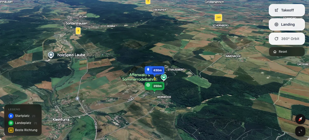 3D terrain map preview