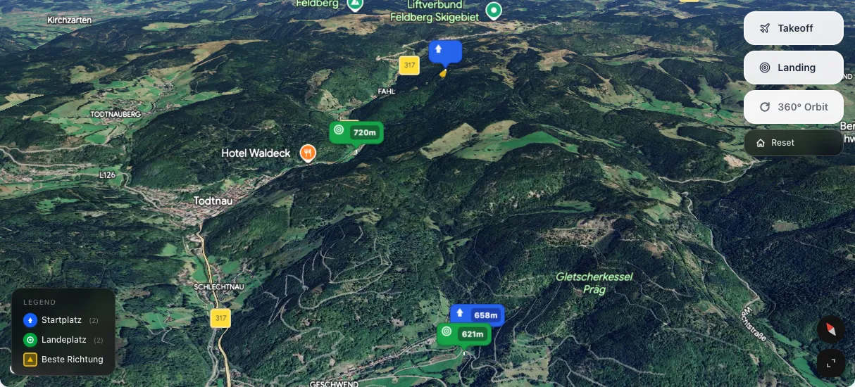 3D terrain map preview