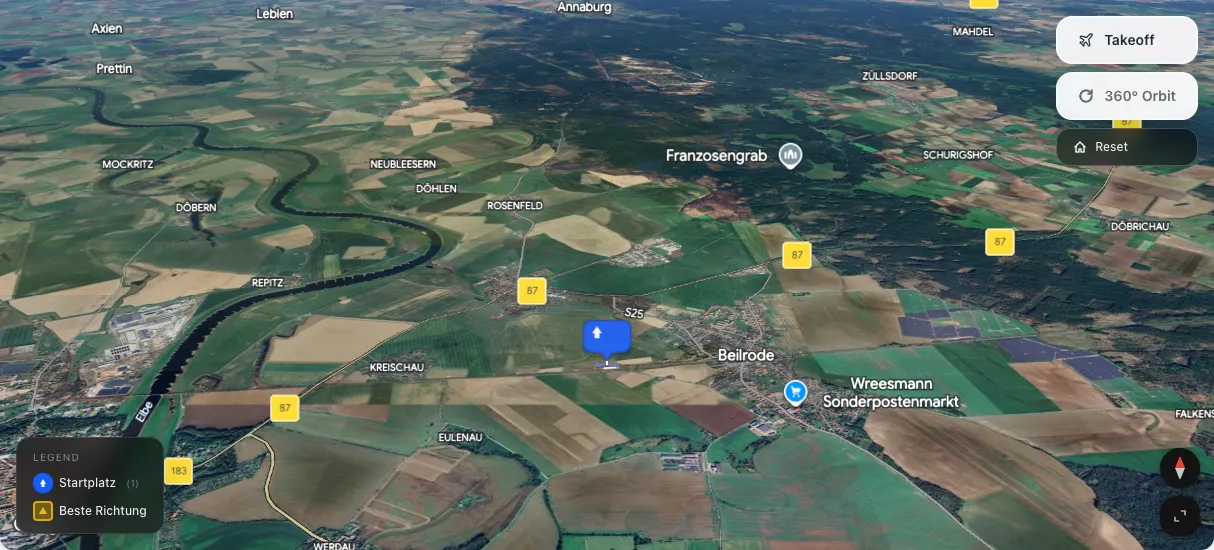 3D terrain map preview