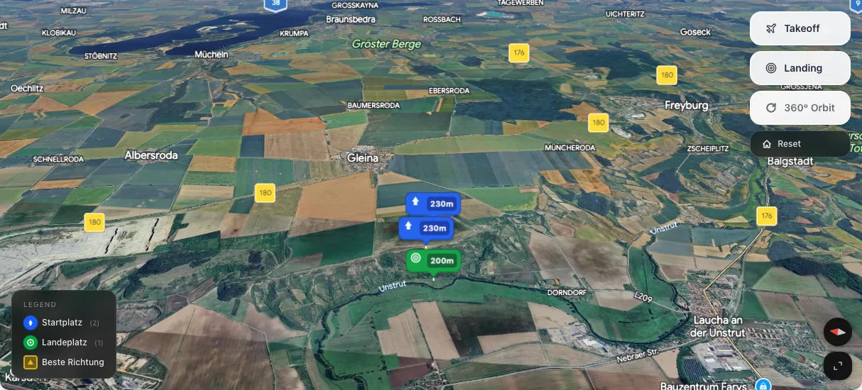 3D terrain map preview