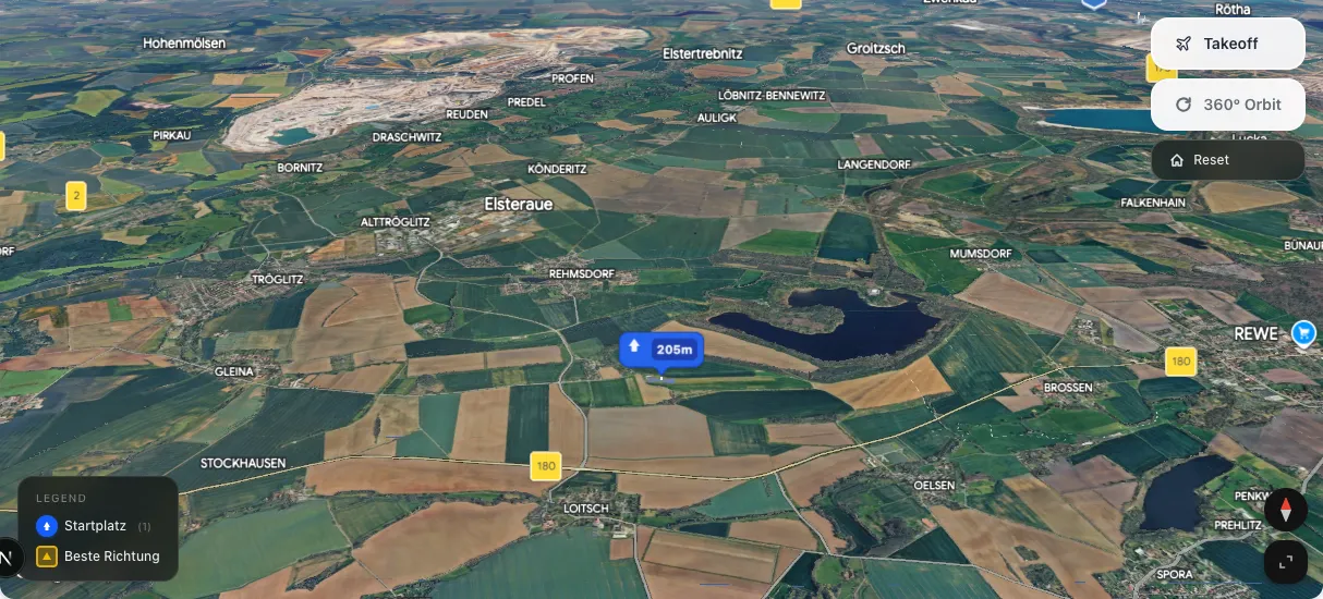 3D terrain map preview