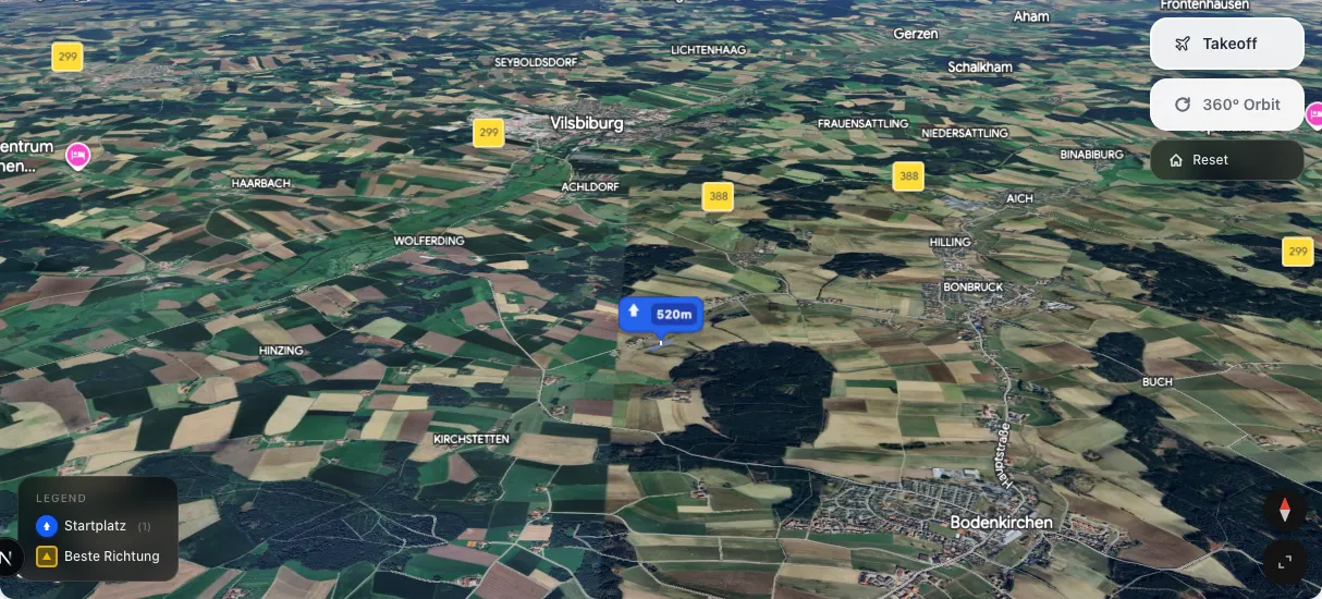 3D terrain map preview