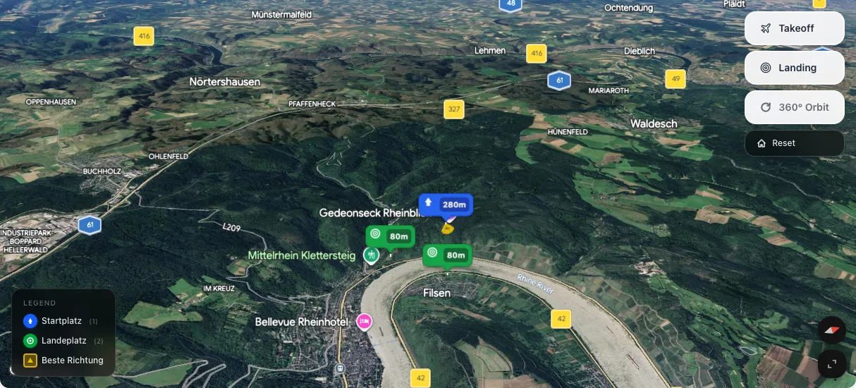 3D terrain map preview
