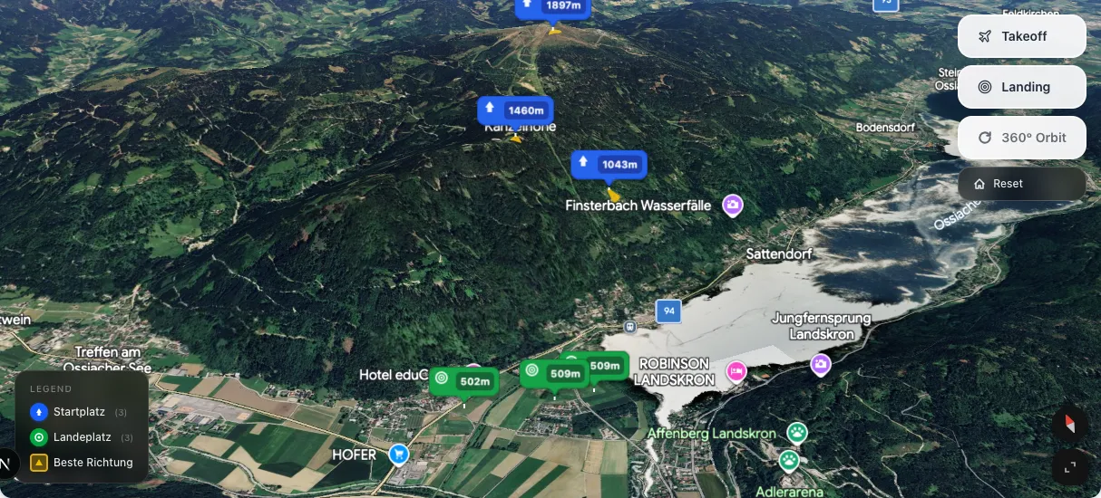 3D terrain map preview