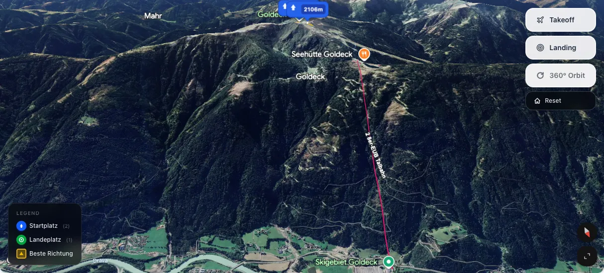 3D terrain map preview