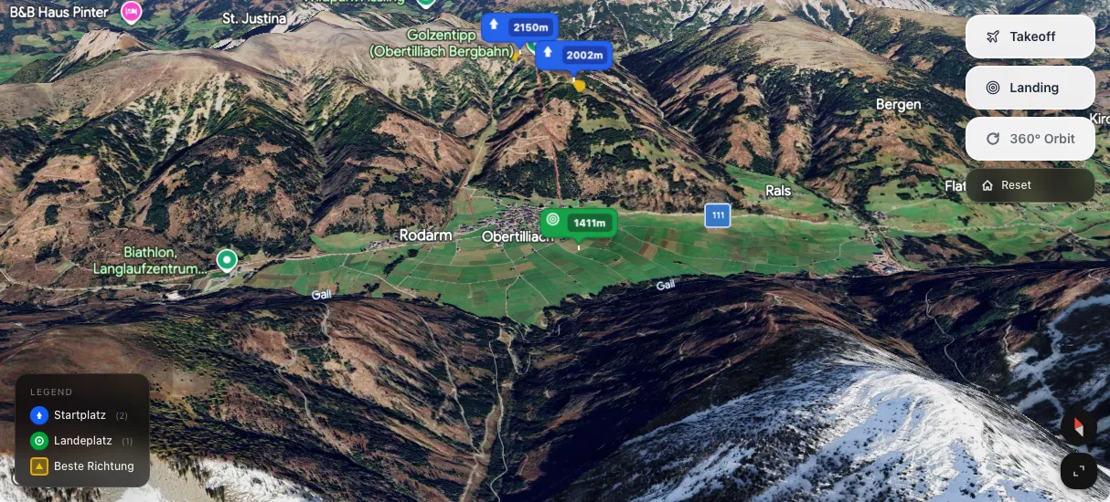 3D terrain map preview