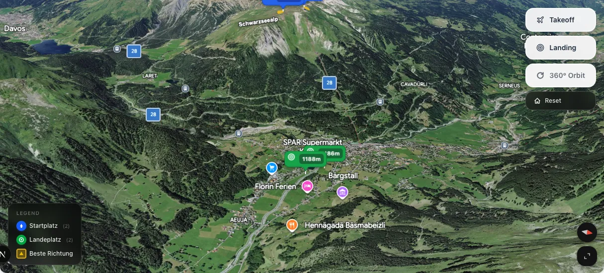 3D terrain map preview