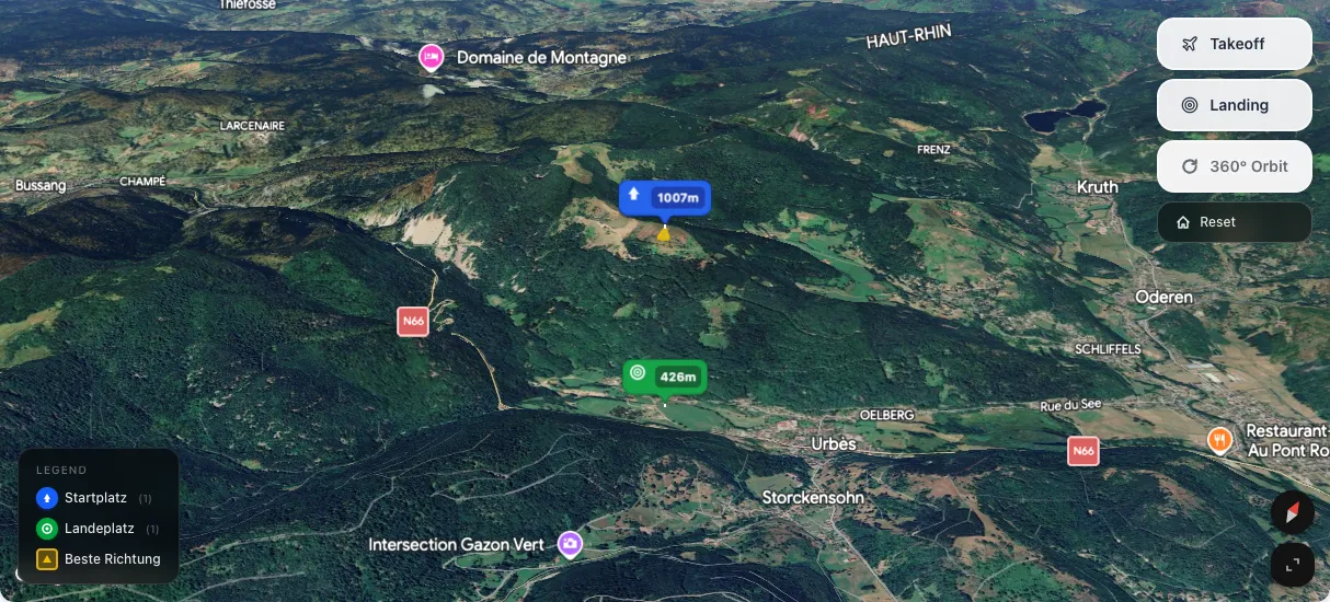 3D terrain map preview
