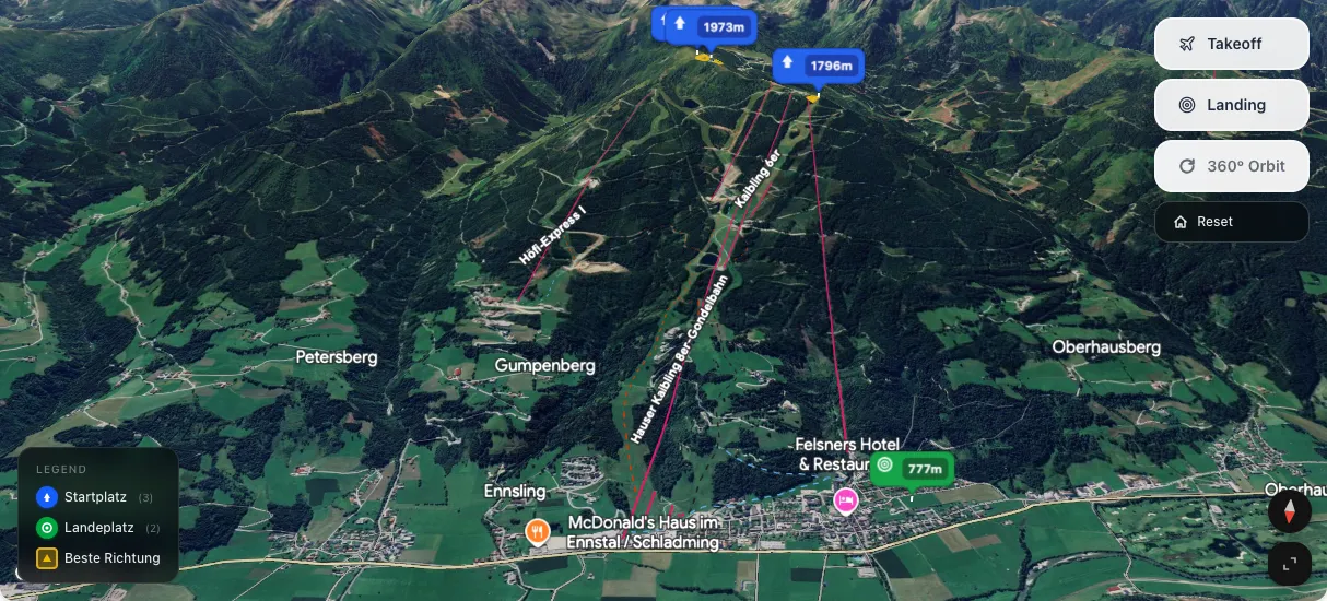 3D terrain map preview